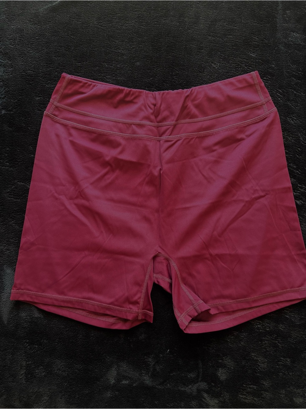 High-Rise Wine Athletic Bike Shorts for Women
